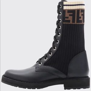 Fendi Leather Combat Boots